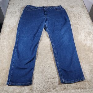 Levis 505 Jeans Mens 42 Regular Fit Dark Wash Denim 100% Cotton Comfort 42x30